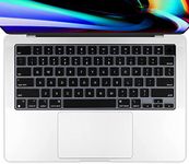 Oaky Keyboard Protector for 2021-2024 Release MacBook Air 15.3 inch [A3114 A2941 M2/M3] & MacBook Air 13.6 inch [A3113 A2681 M2/M3] Keyboard Skin Guard - Silicon Black