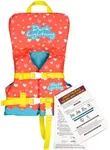 Dark Lightning Coast Guard Approved Toddler Life Jacket 0-30 lbs, Swimming Pool Floaties for Toddlers 1-3 Years Old, USCG Baby/Infant Swim Vest 20-30 Pounds (Red)