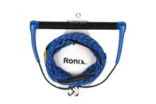 Ronix Combo 3.0 Hide Grip Wakeboard Handle, 1.15 in. Diameter w/70ft. 4-Sect. Hyb. Solin Rope, Blue