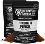 Blackout Coffee, Smooth Finish, 100% Light Roast Arabica Beans, Aromatic, Small Batch Fresh Roasted in the USA – 12 oz Bag (Ground)