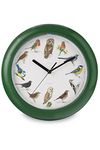 Zeon Tech Birdsong Wall Clock, Green, 24 x 24 x 1 cm