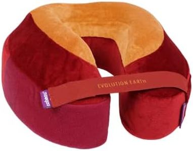 Cabeau Evolution Earth Memory Foam Travel Neck Pillow The Best Travel Pillow with 360° Head, Neck and Chin Support - Fire