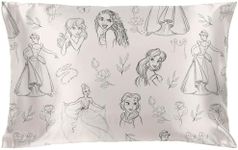 Jay Franco Disney Princess Satin Pillowcase - Standard Size 50x75 Silky Soft Beige Permium Pillow Cover