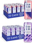 Dash Water Raspberry & Blackcurrant - 24 x Flavoured Sparkling Spring Water NO Sugar, NO Sweetener, NO Calories - Infused with Wonky Fruit (12 Raspberry & 12 Peach x 330ml cans)