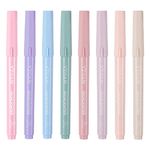 YISAN Pastel Highlighters,Soft Chisel Tip Bible Highlighter Pens No Bleed 8 Colors for Journaling,Back to School Supplies,70245