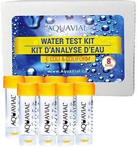 AquaVial Water Testing Kit 8 Pack E Coli and Coliform Water Test Kit for Drinking Water Pool Pond Lake Well Water Quality Bacteria Tester