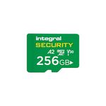 Integral 256GB High Endurance microSD Card, UHS-I V30 U3 A2, 4K for CCTV, Dash Cams, Home Security, Baby monitors & Body cams, Up to 47 Hours Overwrite and 48,000 Hours Continuous Recording.