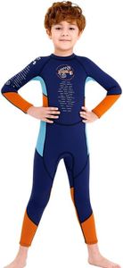 Kid Boy's 2.5mm Neoprene Wetsuit UV Protection Keep Warm for Diving Snorkeling Swimming Fishing Surfing UPF+50 (S)