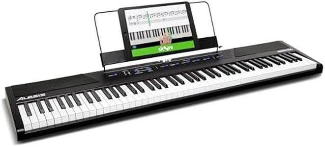 Alesis Recital - 88 Key Digital Piano Keyboard with Semi-Weighted Keys, 2x20W Speakers, 5 Voices, Split, Layer and Lesson Mode, FX and Piano Lessons