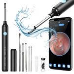 Hopefox Ear Wax Removal Kit, Ear Cleaner Camera, 5MP Ear Camera with 6 LED Lights, WiFi Ear Wax Remover Otoscope with Ear Pick Set for iPhone, iPad & Android Smart Phones