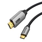 USB C to HDMI Cable 3ft 4K@60Hz, VENTION USB Type C to HDMI Cable, Thunderbolt 3 Braided Cord HDCP 2.2 Compatible for iPad MacBook Pro/Air iMac Galaxy S20 S10 Surface Book 2 TV and More