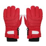 FabSeasons Unisex Warm Winter Gloves, Waterproof, Windproof for Hiking, Driving, Running & Outdoors, Fits for 3-5 Years Old Boys and Girls