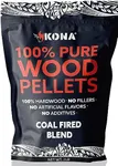 Kona Coal-Fired Pizza Charcoal Pellets - Intended for Ninja Woodfire Outdoor Grill, Premium Rich and Smoky Taste - 100% Natural - Also for Electric & Propane Smokers, Pellet Tubes - 2 Pounds