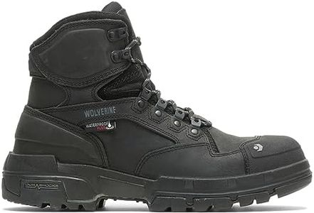 WOLVERINE Mens Legend 6Inch Waterproof Comp Toe Work Boot, Black/Yellow, 11 X-Wide