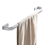 Flybath Towel Rail Bar Single Layer Brass Holder Wall Mounted 57 cm / 22.44 inches, White Finish