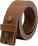 Ashford Ridge 40mm Full Grain Hide Leather Snap On Belt - Made in England - Tan Large