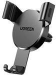 UGREEN Car Phone Holder Air Vent, Gravity Phone Mount Cradle Reliable Stable Hands-Free, Compatible with 16 Pro Max 15/14/13/12/11, Galaxy S24/S23/S22/S21, Pixel 7/6(Black)