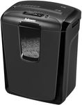 Fellowes Powershred M-8C 8 Sheet Cross Cut Personal Shredder With Safety Lock, Black