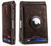 BULLIANT Men Wallet,Slim Leather Wallet RFID Blocken for Gift Men Standard & Airtag Use 11Cards