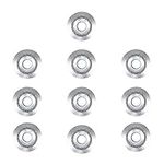 MiniSun Pack of 10 15mm White LED Round Garden Decking/Kitchen Plinth Lights Kit - IP67 Rated