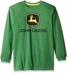 John Deere Little Boys' Long Sleeve Trademark Tee Green Child, Green Trademark, 14-16 Years