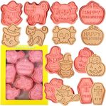 Halloween Cookie Cutter Set, Plastic, Festival Biscuit Cutter Set, 3D Cookie Cutters, Halloween Cookie Cutters, Set of 8