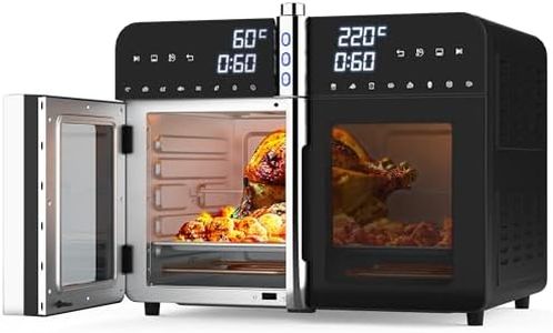 ADVWIN 40L Air Fryer & Convection Oven, 360° Toaster Rotary Convection Oven, 2800W Electric Benchtop Ovens Dual Door Convection | Independent Heating | 16-in-1 Digital Touch Convection Countertop Oven