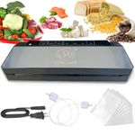 SKY FLEXI PACK SX-520 Vacuum Sealer Machine with 1 Year Warranty and Stainless Steel Cover, Automatic Wet & Dry Sealing Machine, Compact Design Packing Machine with Extra 10 Vacuum Bags