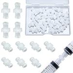 25pcs Syringe Adapter, Clear Female Luer Lock Luer Coupler Connector Kit to Syringe Coupler Adapter