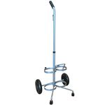 ResOne Lightweight Dual D/E Oxygen Cylinder Cart, Adjustable Handle, Durable Powder-Coated Finish, Portable Oxygen Tank Cart with Wheels, Holds 2 D Size or E Size Cylinders, Medical Oxygen Transport