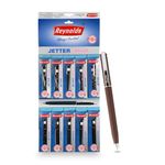 Reynolds JETTER AEROSOFT Ball Pen SET - 10 PENS BLUE | MULTI BODY COLOR BALL PEN WITH COMFORTABLE GRIP |BLUE BALL PENS FOR WRITING | PEN FOR PROFESSIONALS | 0.7 mm TIP SIZE