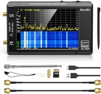 SeeSii TinySA Ultra+ ZS406 Spectrum Analyzer, 4.0 Inch 100kHz to 5.4GHz Handheld Tiny Frequency Analyzer with 32Gb Card, 2-in-1 Signal Generator MF/HF/VHF UHF Input,V0.4.6.1,2025 Upgraded
