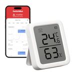 SwitchBot Smart Room Thermometer Hygrometer Sensor Plus, Wireless Digital Indoor Temperature Gauge Humidity Monitor with Dewpoint/VPD/Absolute Humidity Meter, for Home, Greenhouse, Basement and Pets