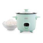Dash DRCM200GBAQ04 Mini Rice Cooker with Keep Warm, 2 cup, Aqua