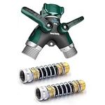 2 Way Hose Splitter + 2 Kink Free 8cm Hose Savers
