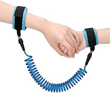 2.5M Anti Lost Wrist Link Belt, 360°Rotate Security Elastic Wire Rope for Baby and Toddler Reins, Safety Leash Wristband/Hand Harness for Walking and Travel Outside (Blue)