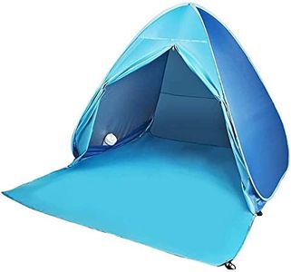 UPF 50+ Pop Up Beach Tent Sun Shelter Portable Anti UV Sun Shade Shelter for 1~3 Person Outdoor Activities Camping Fishing Hiking Picnic Touring (Joint Blue, Large w/Shapes)