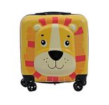 Classipro 3D Cartoon Animal Kids Suitcase on Wheels 3D Cat Tiger Trolley Luggage Travel Carry Ons Rolling Luggage Case Cute Children Gift (Lion)