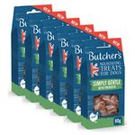 Butcher's Simply Gentle with Prebiotic, Made with Turkey, Naturally Meaty Dog Treats, 480 g (6 x 80 g)