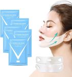 Chin Lift Mask 5 Bags V Line Face Lifting Chin Mask Double Chin Mask Contains Hyaluronic Acid to Moisturize And Nourish The Skin Refresh The Skin and Tighten Facial Lines