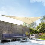 Kookaburra Waterproof Garden Sun Shade Sail Canopy in Sand 98% UV Block (6m x 4.2m Right Angle Triangle)