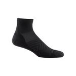 Darn Tough Men's Run 1/4 Ultra-Lightweight with Cushion Sock (Style 1040) - Black, Large