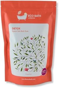 Eco Bath London Detox Epsom Salt Bath Soak - Pouch - Made in UK | Magnesium Bath Salts with Grapefruit Essential Oil | Epsom Salts for Detox & Skin Care - 2.2 LB (1kg)
