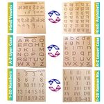 JOYLAND Double Sided Capital and Small Alphabet with Numbers Writing Practice Wooden Tracing Boards | Letter Educational Slate | Learning Board for Baby (3 to 6) -Set of 3