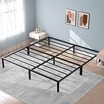 Mr IRONSTONE King Bed Frame, 14 Inch Metal Platform 1600lb Load-Bearing Heavy Duty Steel Slat Support with Large Storage Space, Anti-Noise Foam Stickers, No Box Spring Needed, Non-Slip, Easy Assembly