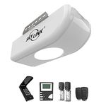 Skylink ATR-1723BK 3/4 HPF Garage Door Opener with Extremely Quiet DC Motor, Belt Drive, Built-in LED Light, 2 Remote Controls, Premium LCD Wall Console and Wireless Keypad