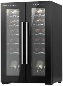 Devanti Wine Cooler Mini Fridge Organiser Compressor Fridges Tools & Gadgets Rack 24 Bottles Storage Dual Zone Cellar Coolers Bucket Beverage Chiller Bar Drink Dispenser Ice Chest Soda Refrigerator