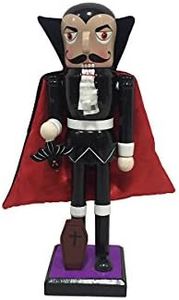 Santa's Workshop 10” Dracula Nutcracker, Black/Red