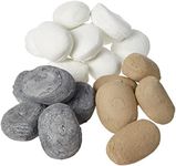 COALS 4 YOU 20 Gas Fire Replacement Ceramic small Pebbles Replacements/Bio Fuels/Ceramic/Boxed/Lot of colours CHOOSE (Mixed white/grey/beige) IN PACKING (WHITE)