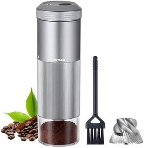 COTGCO Portable Electric Coffee Grinder, Small and Quiet USB Rechargeable Espresso Grinder with Stainless Steel Blade, for Home, Camping, Car Travel Outdoor Use